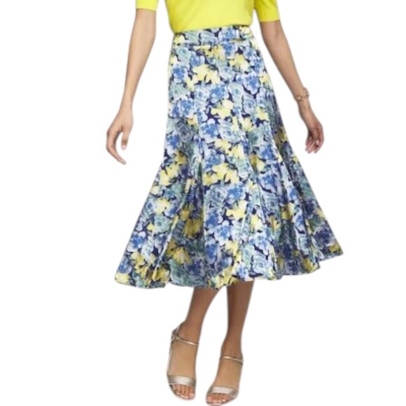 White House Black Market Dresses & Skirts - WHBM Silk Burnout Midi Skirt NWT